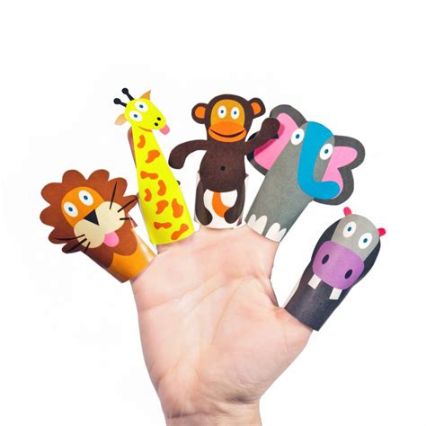 Jungle Animals Paper Finger Puppets – PUKACA