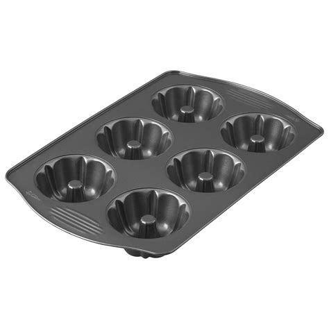 Wilton Excelle Elite Tube Cake 6 Cavity Fluted Pan Mini Buy Online