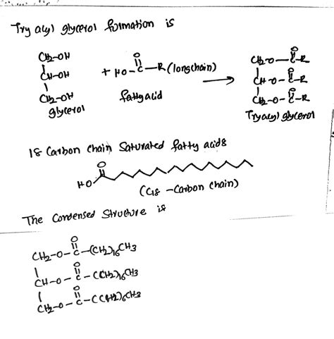 Solved Draw The Condensed Structural Formula For Monounsaturated