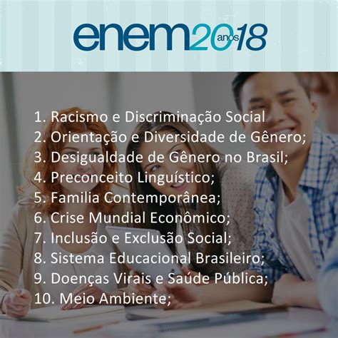 Tema Redação Enem 2018 - 5