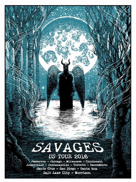 Lamurdi's Official Blog: “Savages – US Tour Poster 2016” by Matthew Vidalis