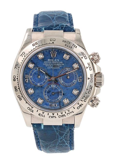 Rolex Daytona 116519 White Gold Diamond Sodalite Dial Full Kaufen Auf