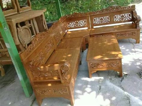 Jual Kursi Tamu Sudut Bagong Kayu Jati Minimalis Di Lapak CV Bintang