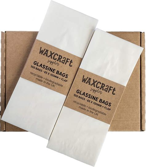 Waxcraft Pcs Glassine Paper Bags Wax Melt Snap Bar Packaging Open