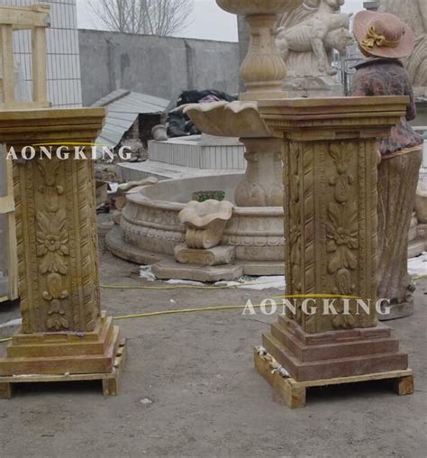 Marble Sculpture Base With Relief Aongking Sculpture