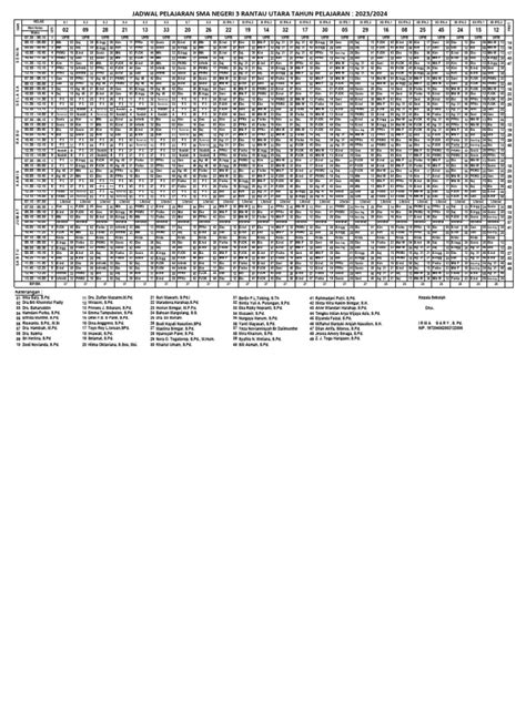 ROSTER-2023-2024 6 Nopember 2023 | PDF