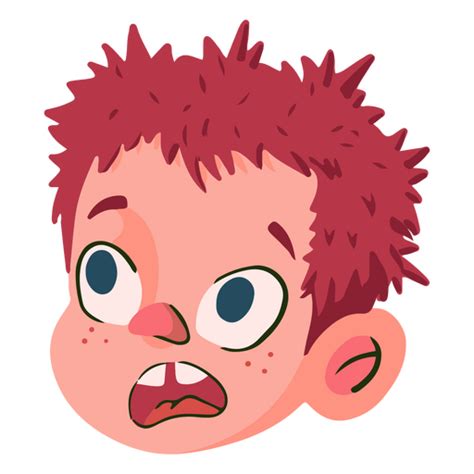 Diseño PNG Y SVG De Dibujos Animados De Niño Asustado Para Camisetas