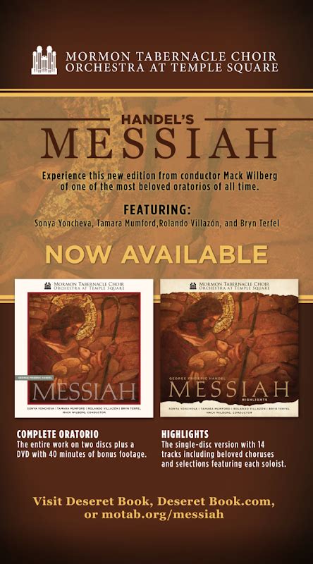 Just In Time For Easter Handel S Messiah By The Mormon Tabernacle