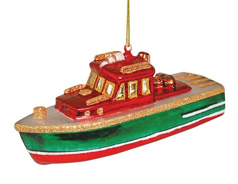 River Boat Blown Glass Christmas Holiday Ornament Ebay