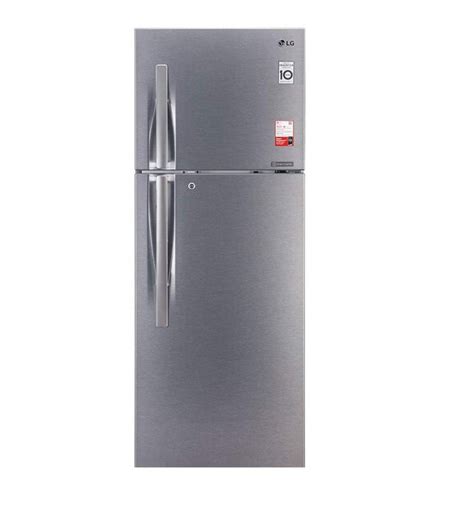 Lg 260 L Frost Free Double Door Refrigerator Shiny Steel Color Silver