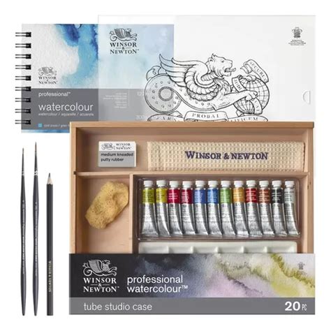 Winsor Newton Caja De Madera Acuarela Profesional Pomos Env O Gratis