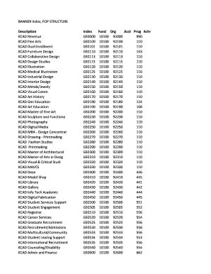 Fillable Online BANNER Index FOP STRUCTURE Fax Email Print PdfFiller