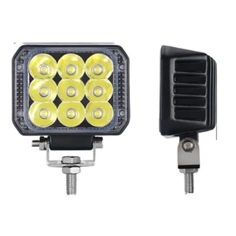 Farol De Milha Led Cree W Retangular Moto Carro Jeep Caminh O V V