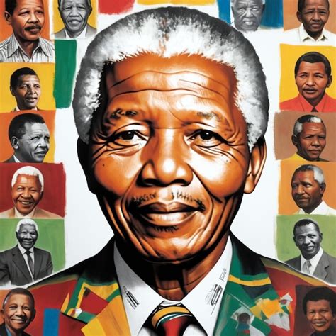 Premium Photo | Nelson Mandela Portrait Inspiring Leader and Symbol of ...