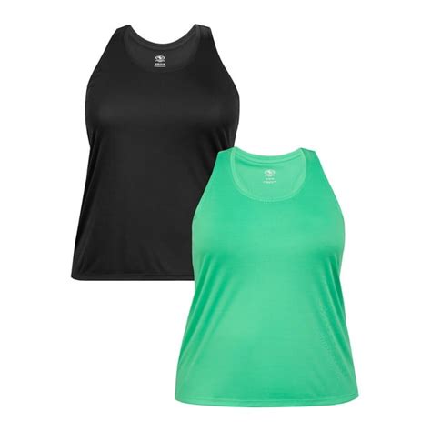 Athletic Works Womens Plus Core Active Racerback Tank Top 2 Pack