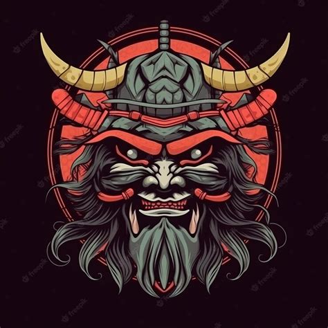 Premium Photo Japanese Samurai Ronin Mask Illustration