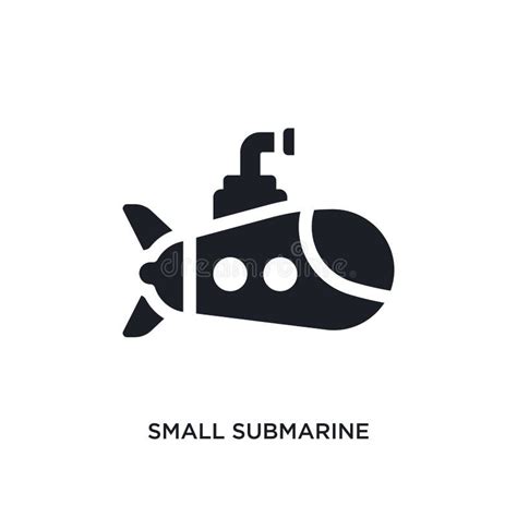 Small Submarine Vector Thin Line Stroke Icon Small Submarine Outline