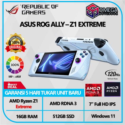 Jual Gaming Konsol Asus Rog Ally Z Extreme Amd Ryzen Z Extreme Gb