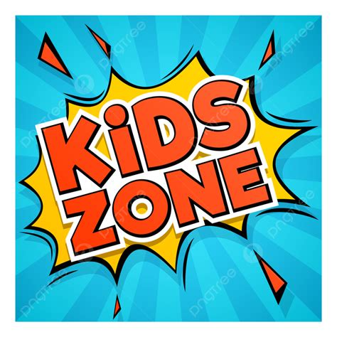 kids zone label banner children template   pngtree