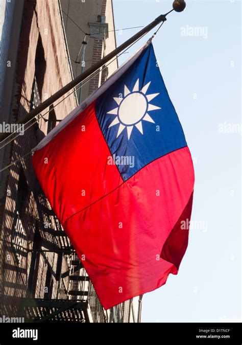 Taiwan Flag, Chinatown, NYC Stock Photo - Alamy