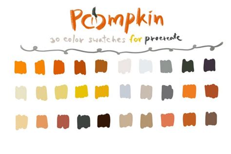 Pumpkin Procreate Color Palettes Graphic By Wanida Toffy Creative