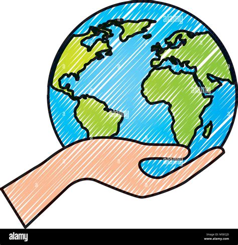 human hand holding earth globe world Stock Vector Image & Art - Alamy