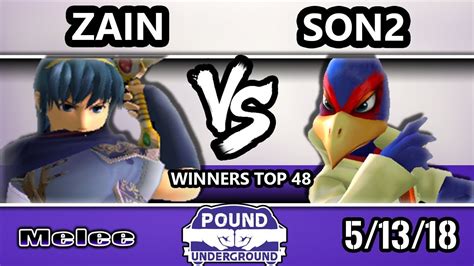 Pound Underground Pg Zain Marth Vs Son Falco Smash Melee