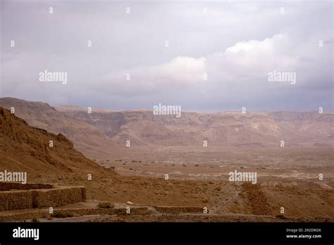 View Of Judaean Desert Southern District Israel Stock Photo Alamy