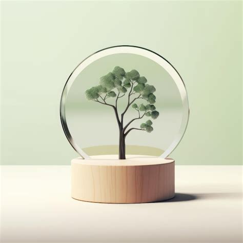 Premium AI Image A Snow Globe With A Tree Inside Of It