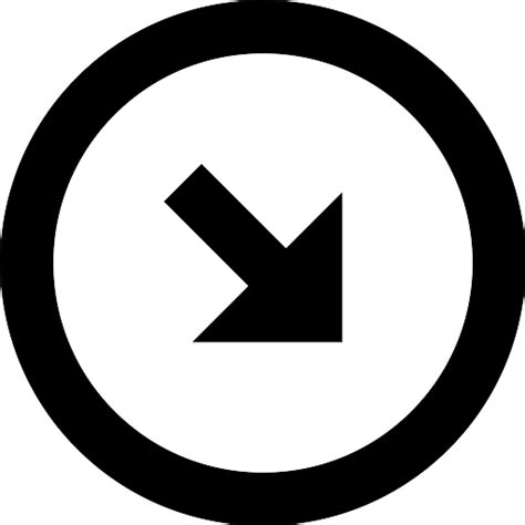 Right Down Arrow Circle Icon Vector