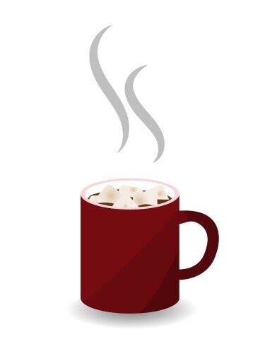 White Hot Chocolate Royalty Free Vector Image Vectorstock