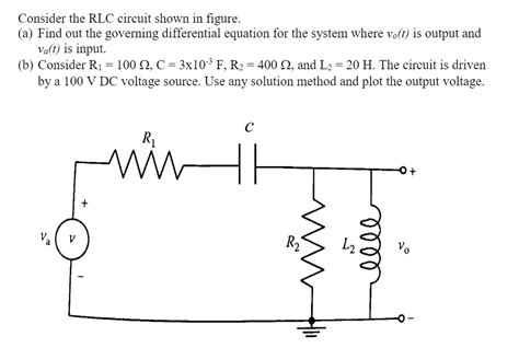 Solved Consider The Rlc Circuit Shown In Figure A Find