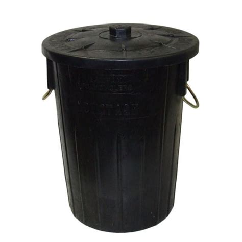 Refuse Bin Rubber 85 Litre Black With Lid Alberton Hardware Online Store