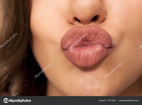 Beautiful Female Pursed Lips Stock Photo By Vgeorgiev