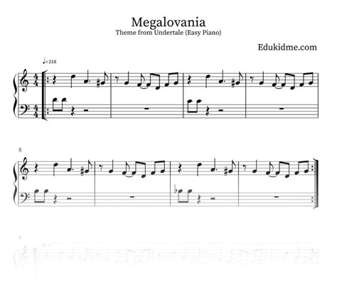 Megalovania By Toby Fox Easy Piano Digital Sheet Music Off