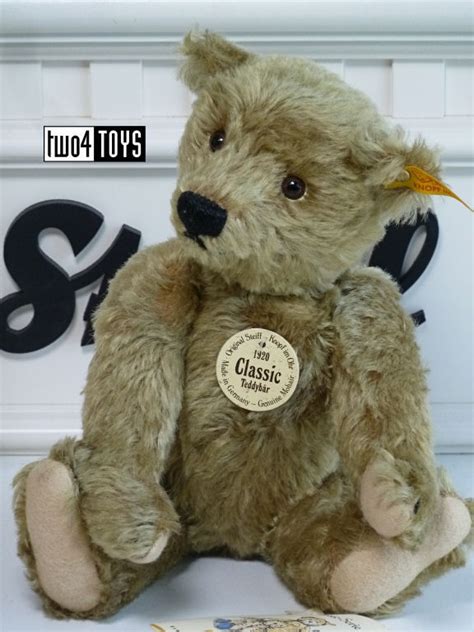 Steiff Classic Teddy Bear Brass Mohair Two Toys