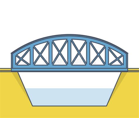 Vector El Puente Del Tren Perspectiva Isométrica 3d Aislada En El