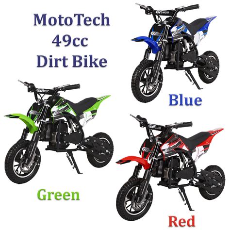 MotoTec 49cc Dirt Bike - 3 Colors