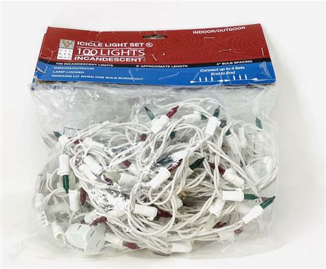 Pack Red Green Clear Frosted Icicle Lights White Wire Discount