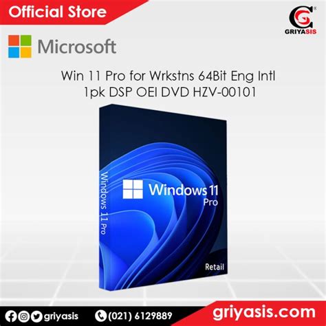 Jual Windows Pro For Wrkstns Bit Eng Intl Pk Dsp Oei Dvd Hzv