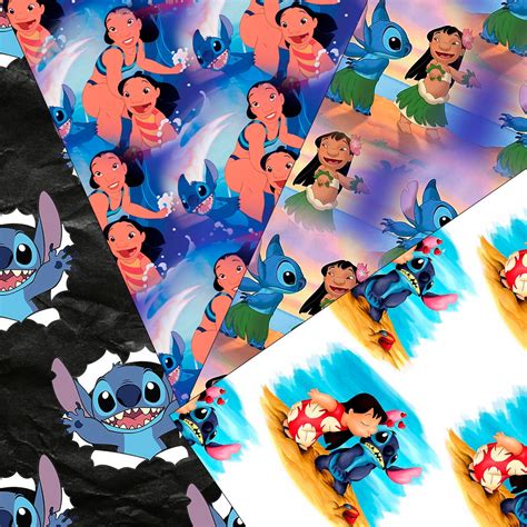 Lilo And Stitch Seamless Pattern Seamless Paper Lilo And Etsy