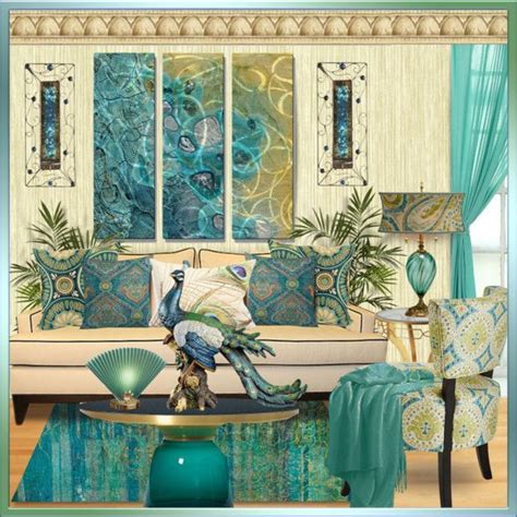 The Tantalizing Teal Peacock Room By Truthjc On Polyvore Featuring Interior Interiors Interior