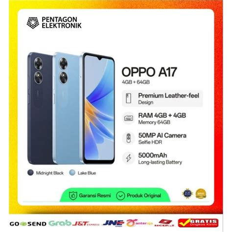 Jual OPPO A17 4 64 GB 4GB EXTENSION RAM ORIGINAL 100 GARANSI RESMI