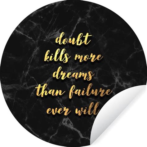 WallCircle Muurstickers Behangcirkel Quotes Dreams Gold