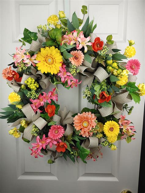 Spring Summer Wreath In Summer Wreath Spring Wreaths