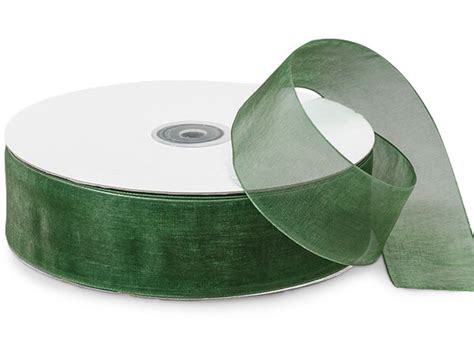 Hunter Green Sheer Organza Ribbon 1 1 2 X100 Yards Nashville Wraps