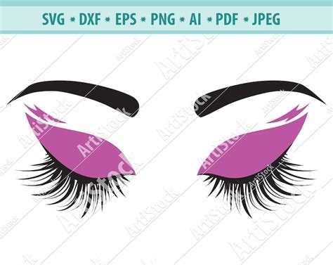 Pestañas svg Ojos svg Belleza svg Maquillaje svg Pestañas Etsy España