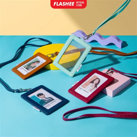 Jual Flashee Lanyard Mika Id Card Holder Plastik Bolak Balik Leyna