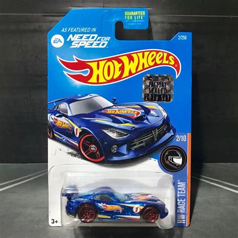 Jual Hot Wheels SRT Viper GTS R Factory Sealed HW Race Team Blue Shopee Indonesia