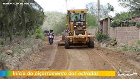 Prefeitura Do Bom Jardim Inicia Obras De Pi Arramento Das Estradas Do